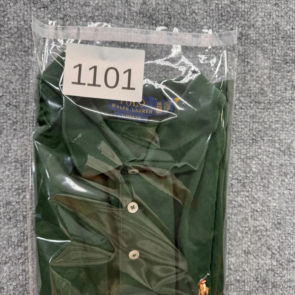 Polo Ralph Lauren Polo Shirt Men XXL Classic Fit Cotton Green S/S Preppy Casual